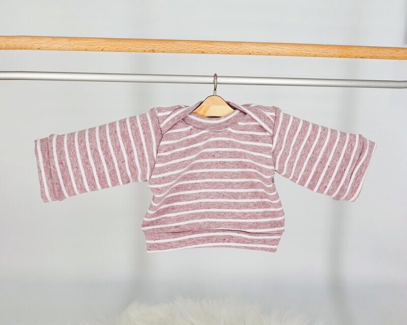 Puppen Pullover || altrosa Streifen || für Puppen zwischen 45 und 50 cm