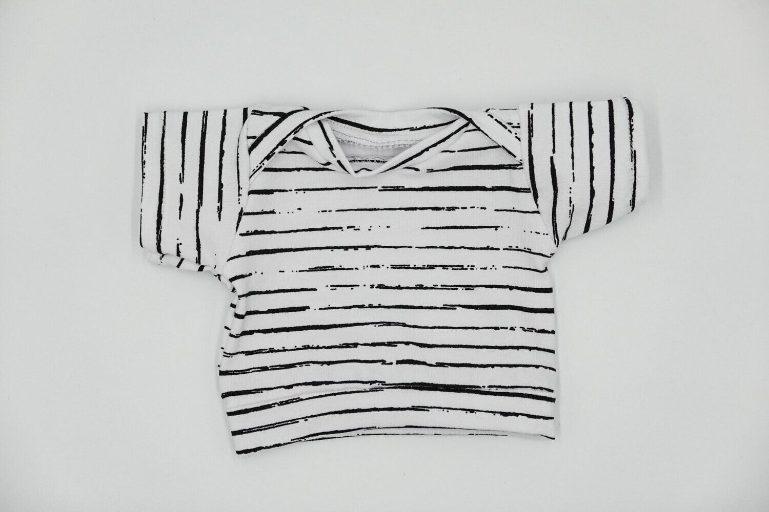 Puppen T-Shirt || schwarz/weiß gestreift || für Puppenbabys und Puppenkinder zwischen 40 und 50 cm