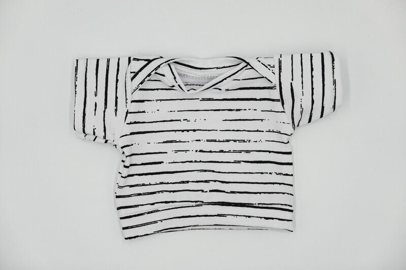 Puppen T-Shirt || schwarz/weiß gestreift || für Puppenbabys und Puppenkinder zwischen 40 und 50 cm