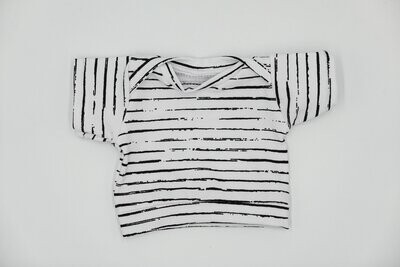 Puppen T-Shirt || schwarz/weiß gestreift || für Puppenbabys und Puppenkinder zwischen 40 und 50 cm