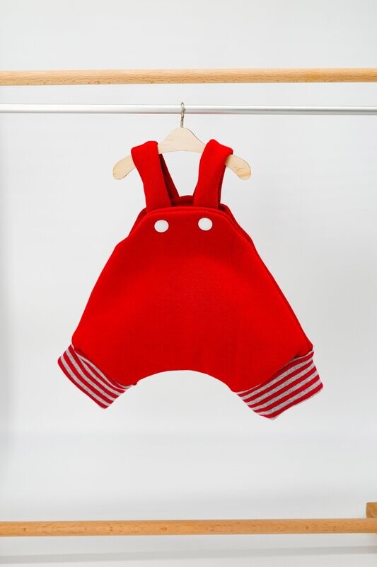 Latzhose || rot || Latzhose für Puppen zwischen 40 und 50cm
