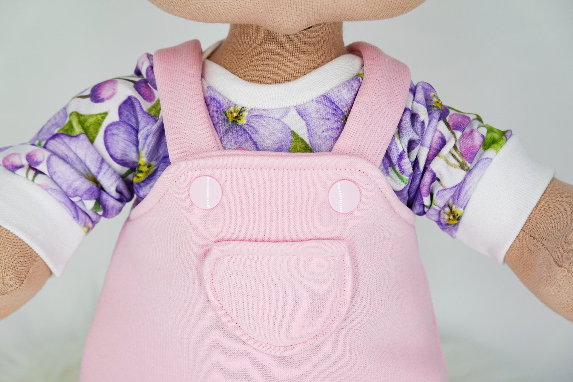 Latzkleid || rosa || Latzhose für Puppen zwischen 40 und 50cm