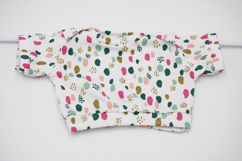 Puppen T-Shirt ||Bunte Flecken glitzer || für Puppen zwischen 40 und 50 cm