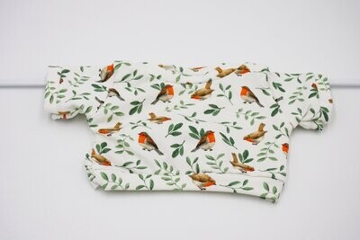 Puppen T-Shirt || Vögel und Blätter || für Puppen zwischen 40 und 50 cm