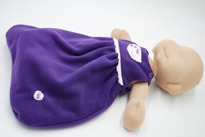 Achtung: -------Saleaktion-----Puppen Schlafsack || Lila mit süßer Schmetterlingsapplikation || Für Elsklinger Puppenkinder und Babys 45 - 50 cm