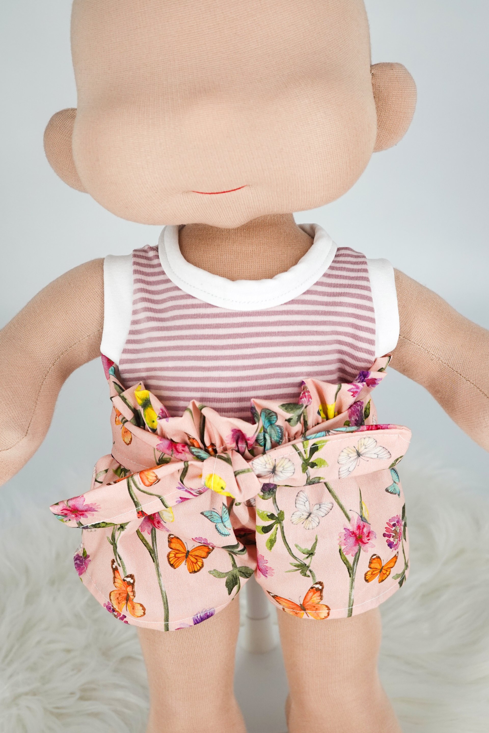 Puppen Top || rosa/altrosa gestreift || für Puppen zwischen 40 und 50 cm