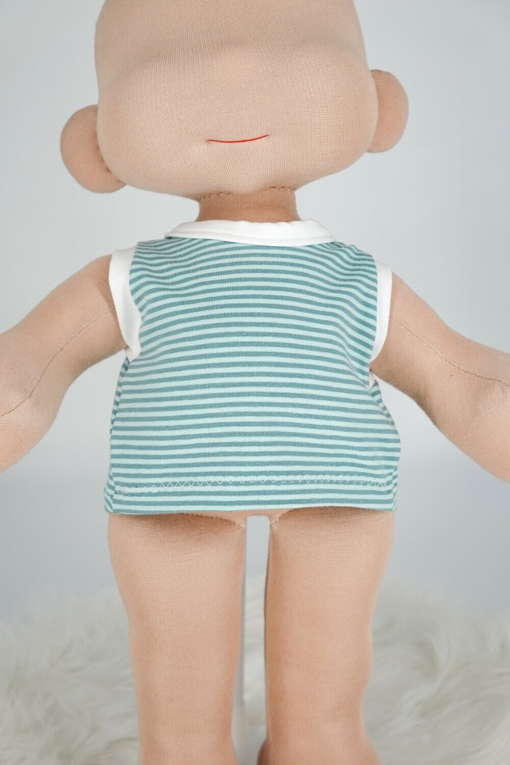 Puppen Top || azur/mint gestreift || für Puppen zwischen 40 und 50 cm