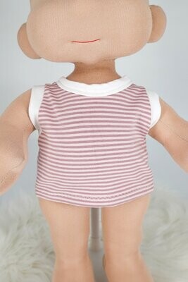 Puppen Top || rosa/altrosa gestreift || für Puppen zwischen 40 und 50 cm
