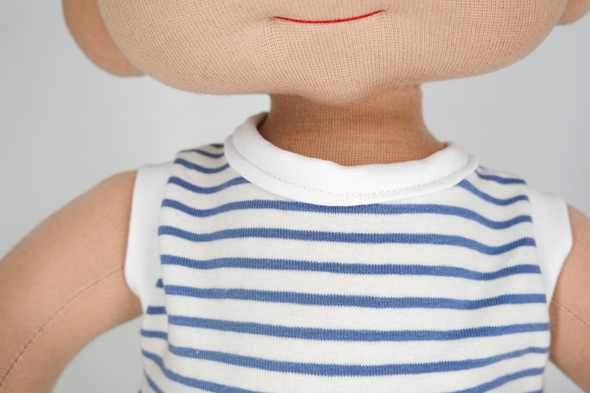 Puppen Top || blau/weiß gestreift || für Puppen zwischen 40 und 50 cm