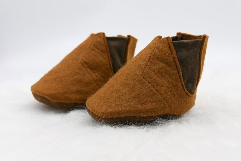 Puppenschuhe || Chelsea Stiefel|| braun || für  Puppenbabys und Puppenkinder 40-50cm