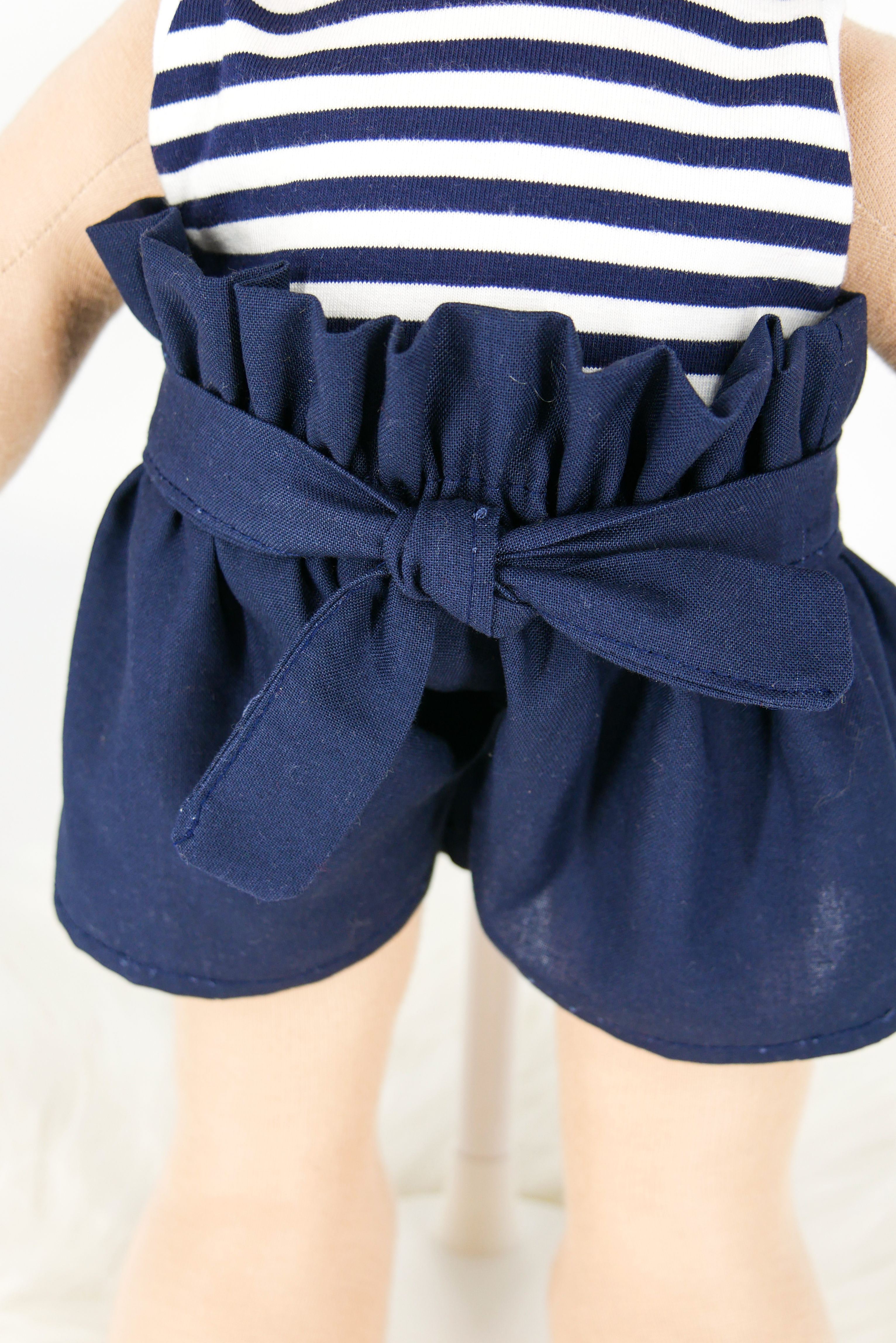 Paperbaghose || Dunkelblau || Latzhose für Puppen zwischen 40 und 50cm