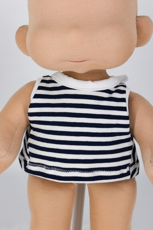 Puppen Top ||blau/weiß gestreift || für Puppen zwischen 40 und 50 cm
