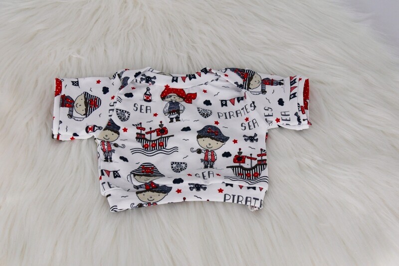 Puppen T-Shirt ||Piratenstoff| für Puppen zwischen 40 und 50 cm
