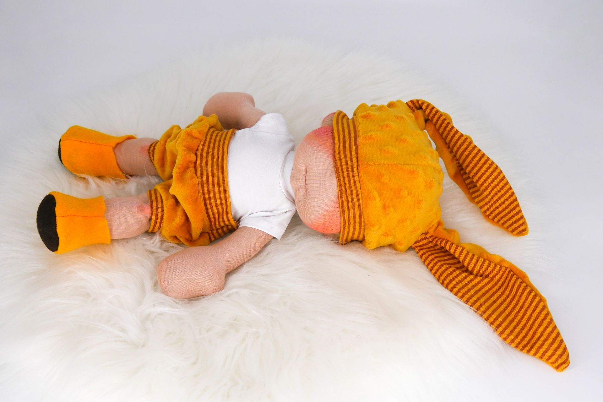 Puppen T-Shirt || weiß hoher Kragen|| für Puppen zwischen 30 und 35 cm