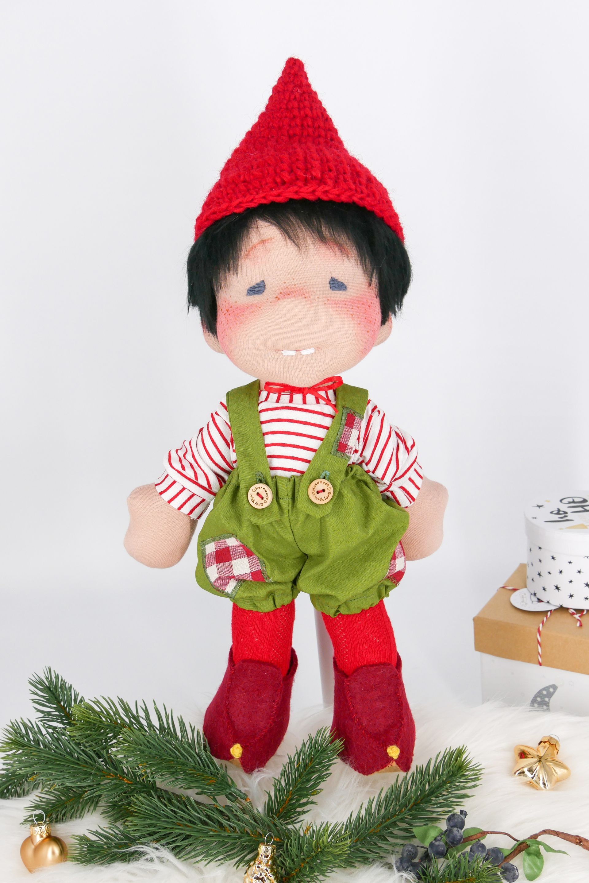 Wichteljunge Tomte || Art: Waldorfpuppe ||  Puppenkind  35 cm