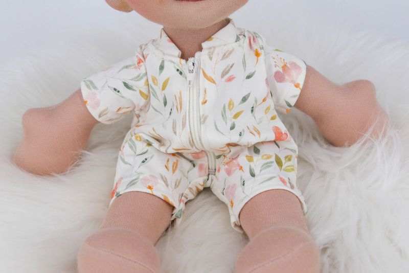Jerseyspieler für Elsklinger Sandwichkinder || bunte Blumen und Pflanzen || süßer kurzer Spieler mit Reißverschluss || für 35cm große Puppen Jerseyspieler für Elsklinger Sandwichkinder || bunte Blumen und Pflanzen || süßer kurzer Spieler mit Reißverschluss || für 35cm große Puppen