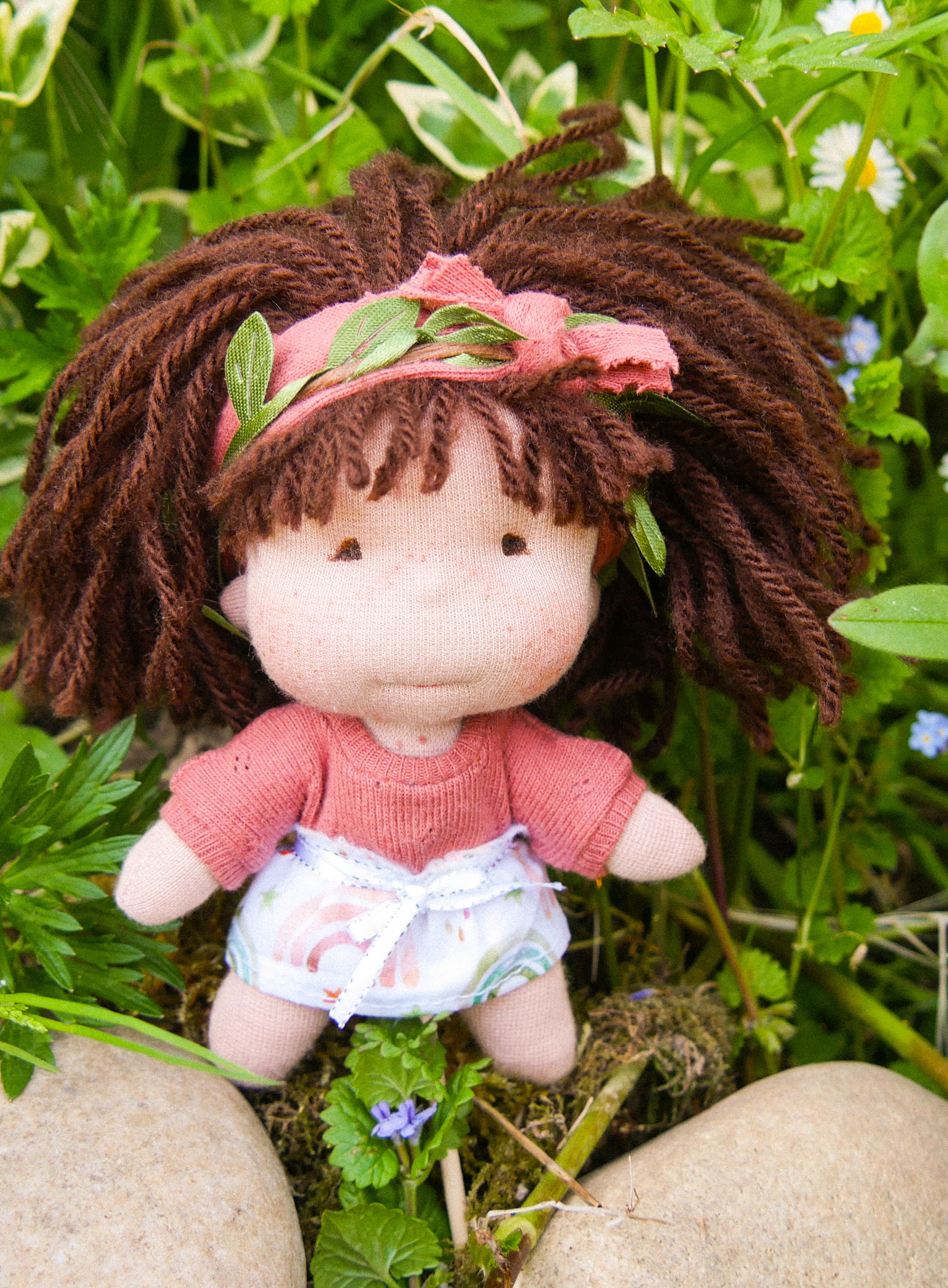 Waldfee Nahele  || Art: Waldorfpuppe || Elsklinger Minis || Puppenmädchen 15 cm