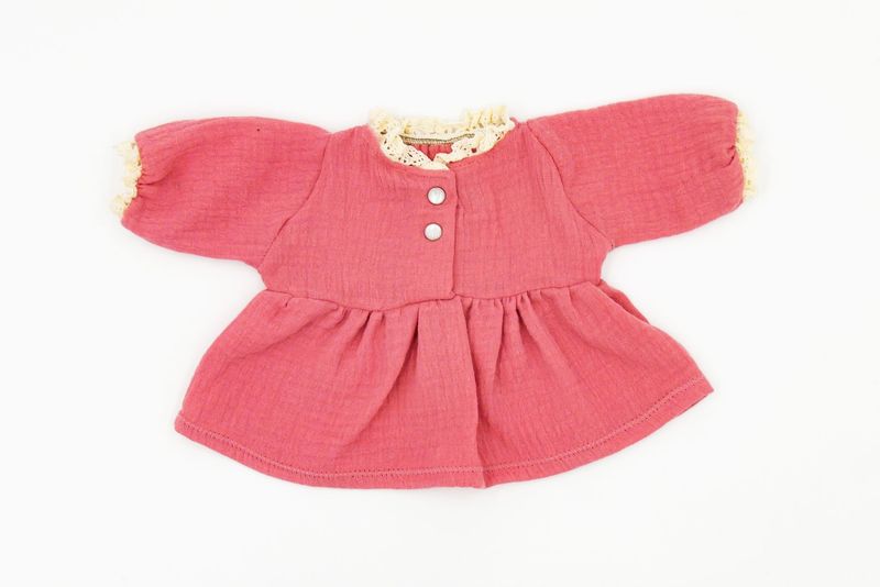 Puppenkleid || für Stoffpuppen von Elsklinger || Rosa Spitze || für Puppen zwischen 45 und 50 cm