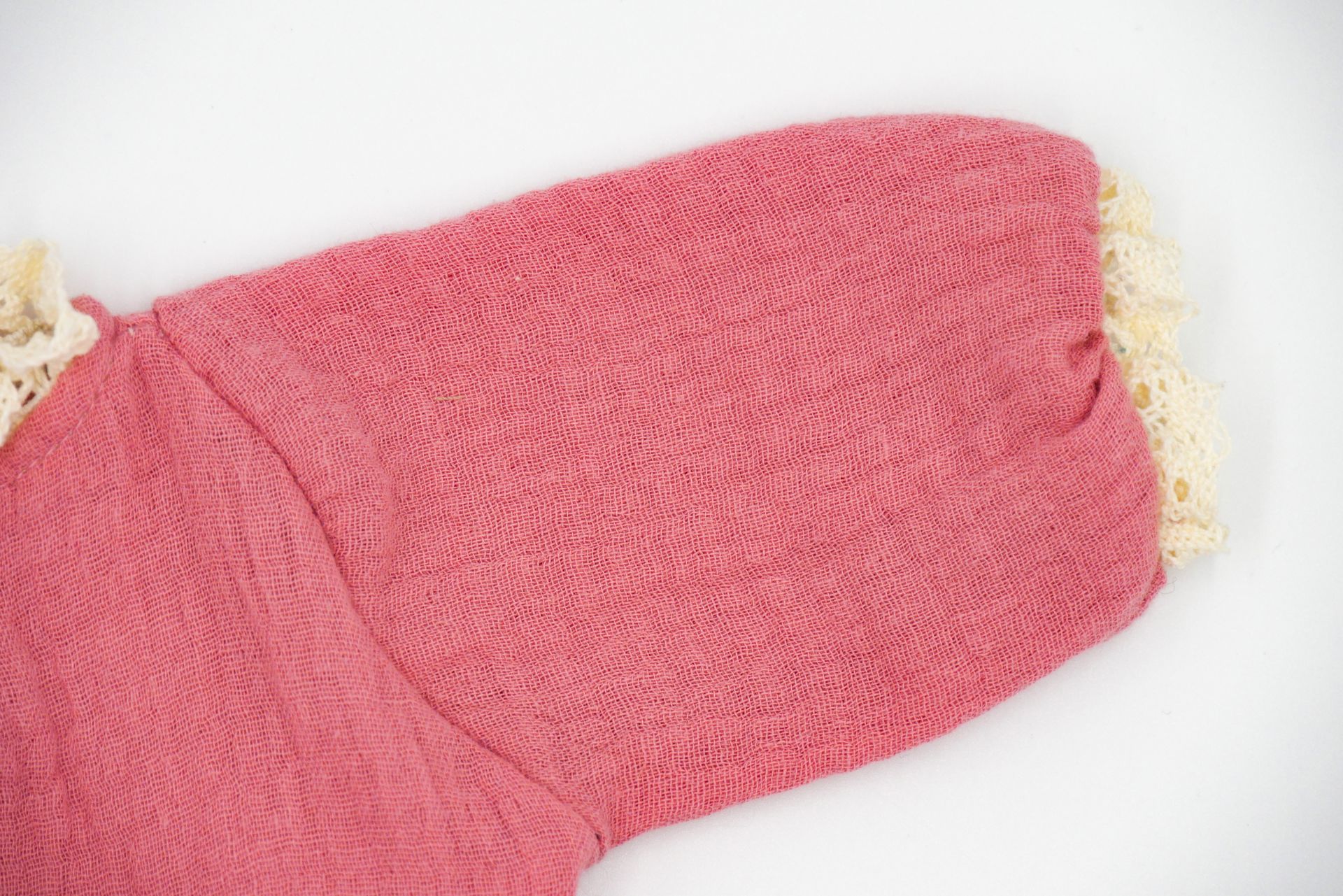 Puppenkleid || für Stoffpuppen von Elsklinger || Rosa Spitze || für Puppen zwischen 45 und 50 cm