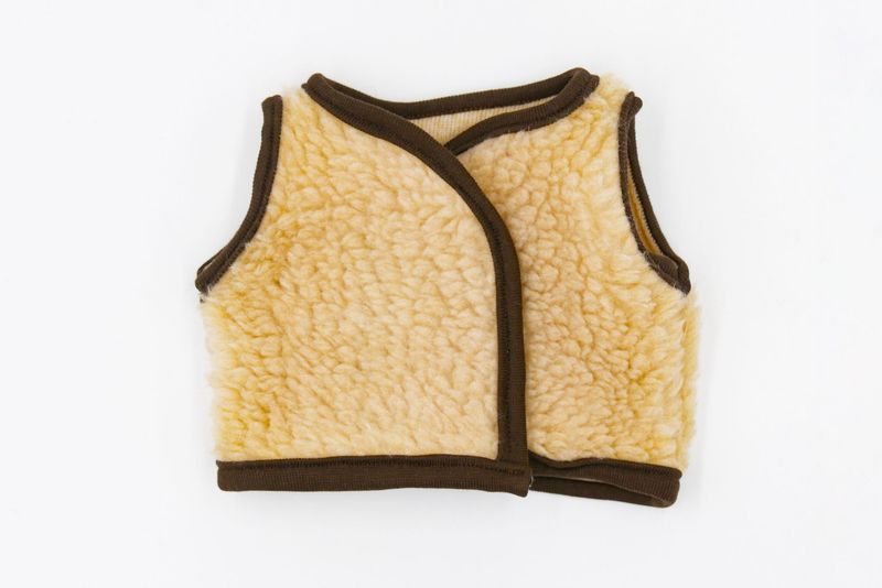 Puppen Fell Weste || Braun || für Puppen zwischen 40 und 50 cm