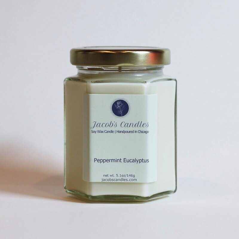 Peppermint Eucalyptus | Handpoured Soy Wax Candle