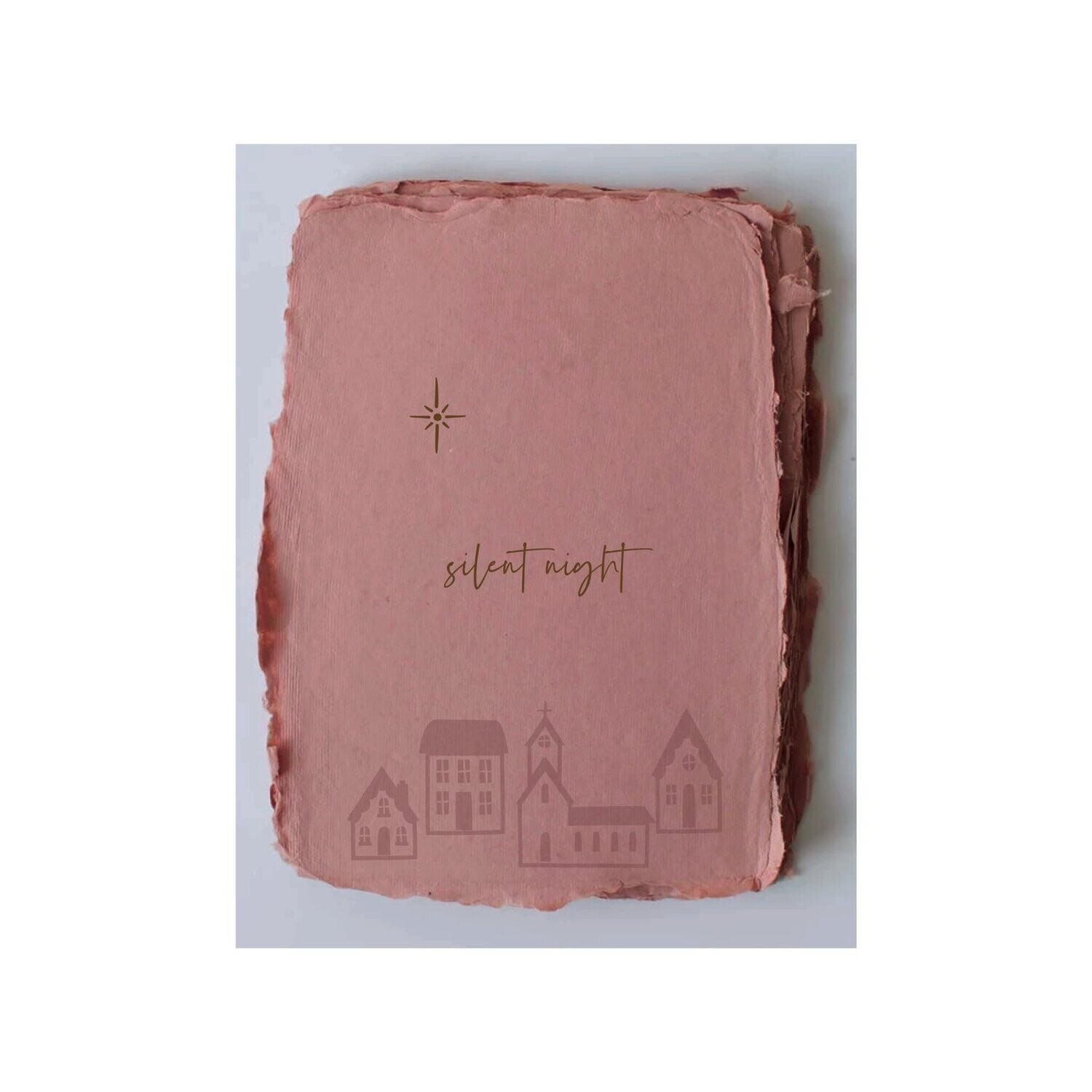 "Silent Night" Christmas Holiday Greeting Card