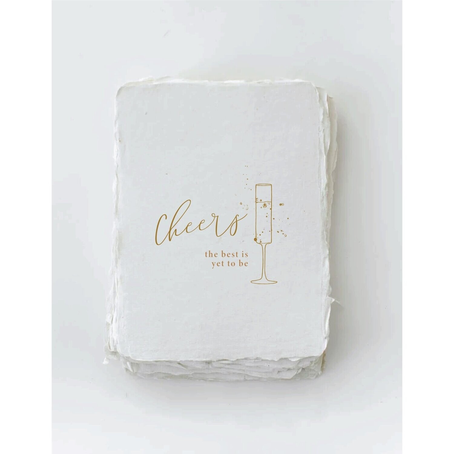 "Cheers. The best is yet to be." New Year. Greeting Card