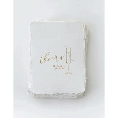 "Cheers. The best is yet to be." New Year. Greeting Card