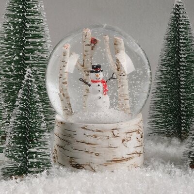 Snowman Birchwood Forest Snow Glob