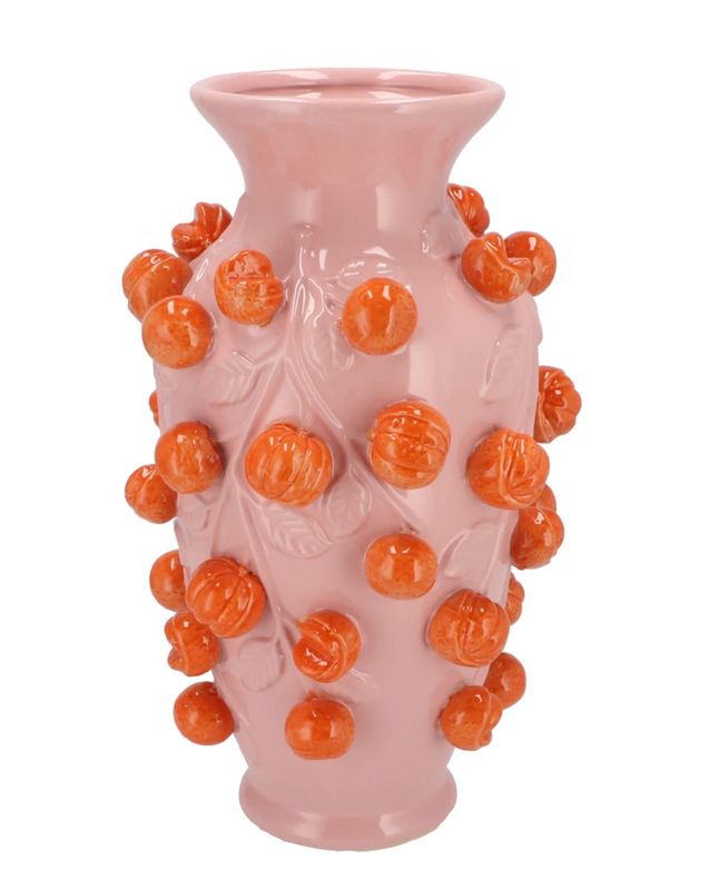 Fruit mandarin light pink vase 24x38cm
