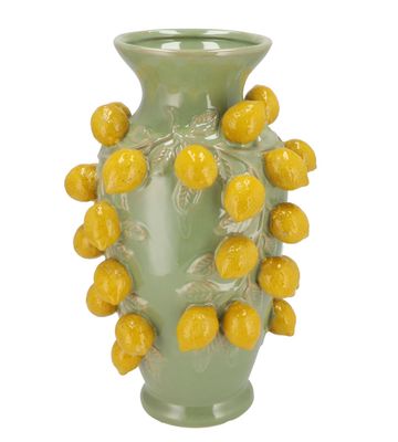 Fruit lemon pistache vase 24x38cm