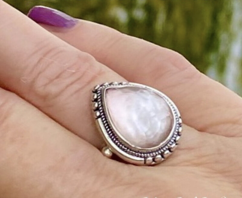 Silverring med pärlemo