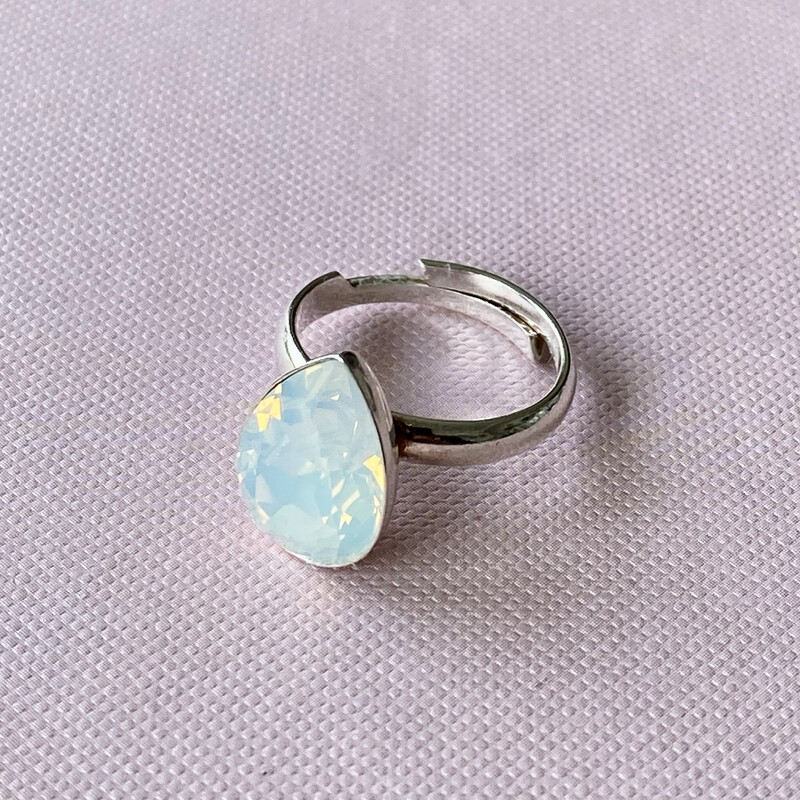 Silverring med Swarovski kristall