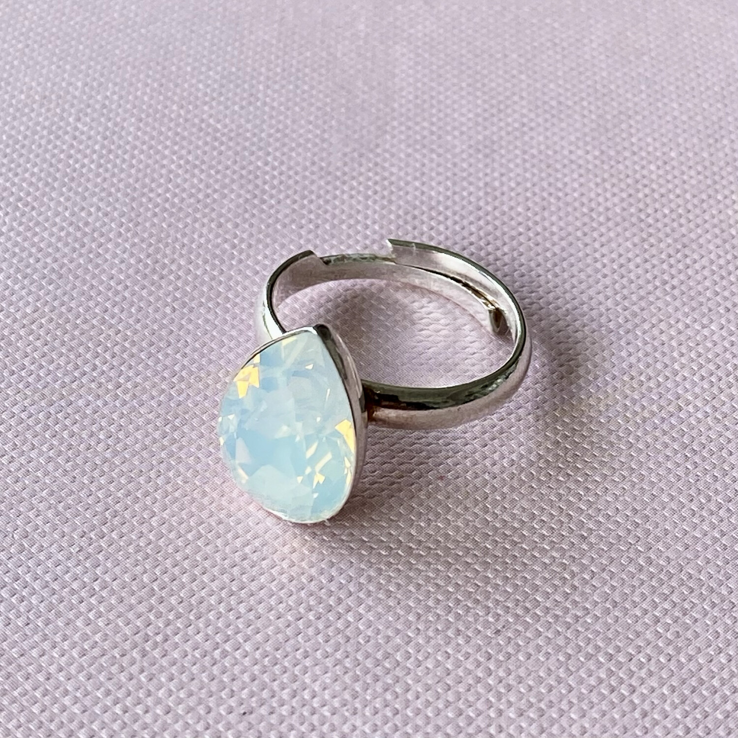 Silverring med Swarovski kristall
