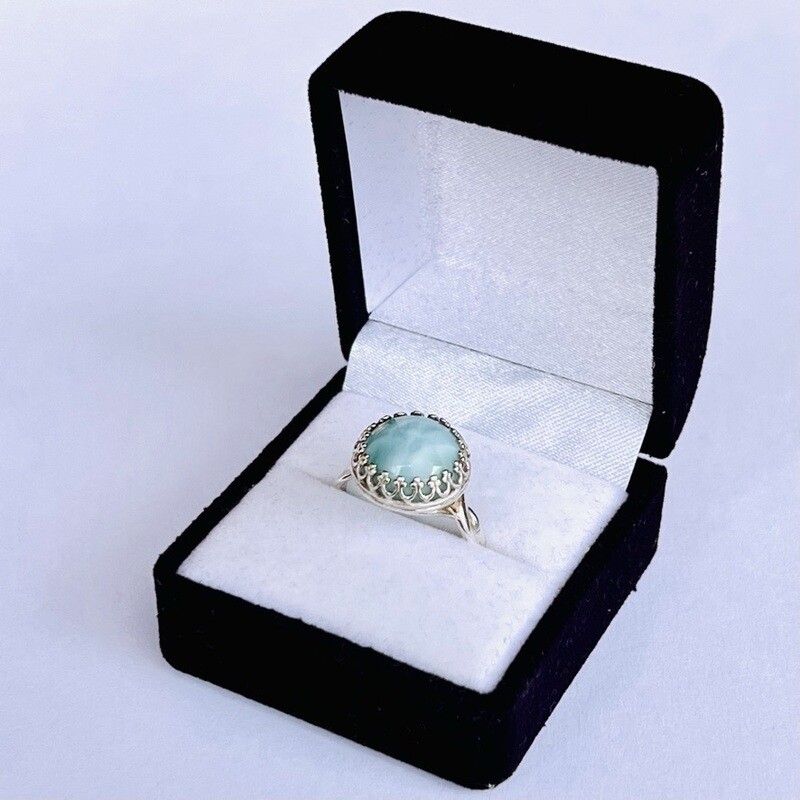 Silverring med larimar