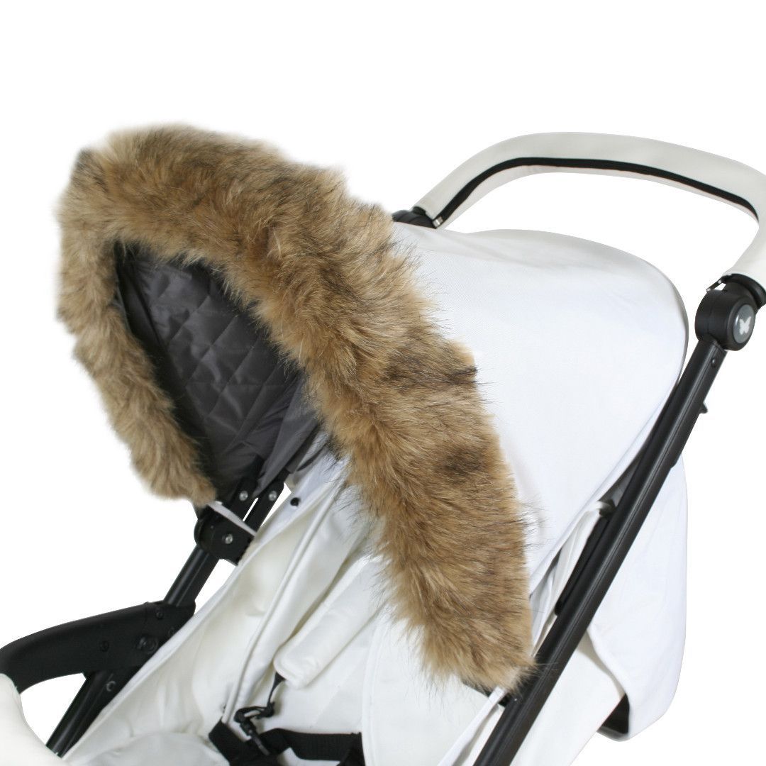 My Babiie Fur Hood Trim In Brown New