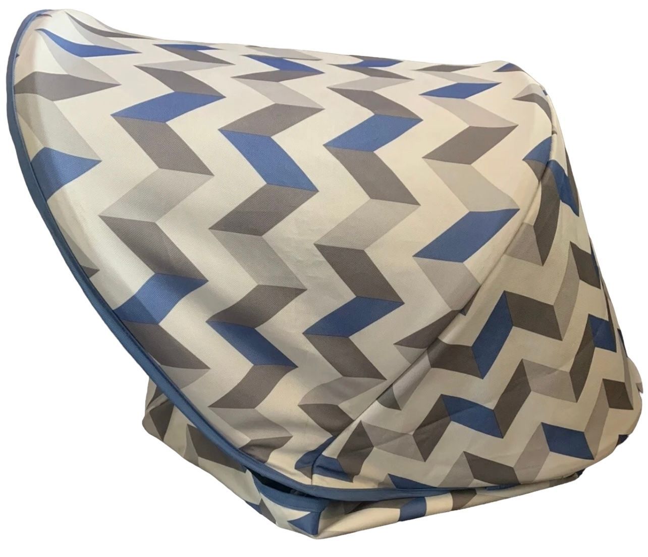 My Babiie MB02 Hood in Blue & Grey Chevron