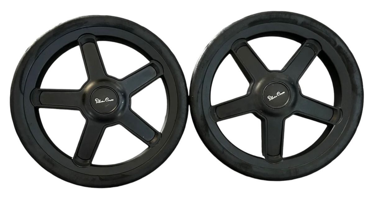 Silver Cross Wave Rear Wheels X2 Black