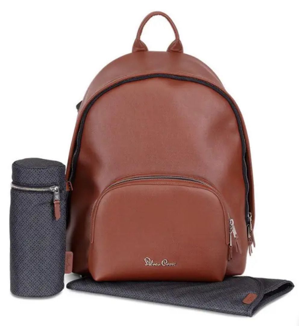 Silver Cross Vegan Leather Changing Backpack - Tan