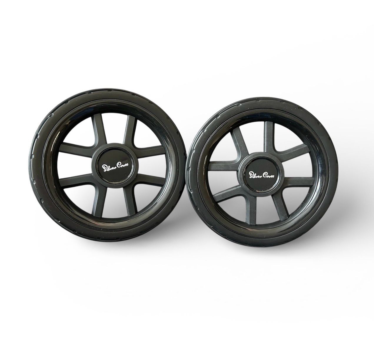 Silver Cross Reef 2 Rear Wheels X2 - Black Trim NEW