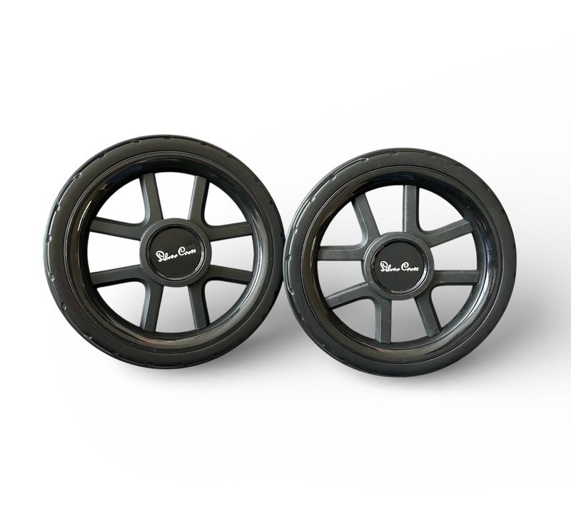 Silver Cross Reef 2 Rear Wheels X2 - Black Trim NEW
