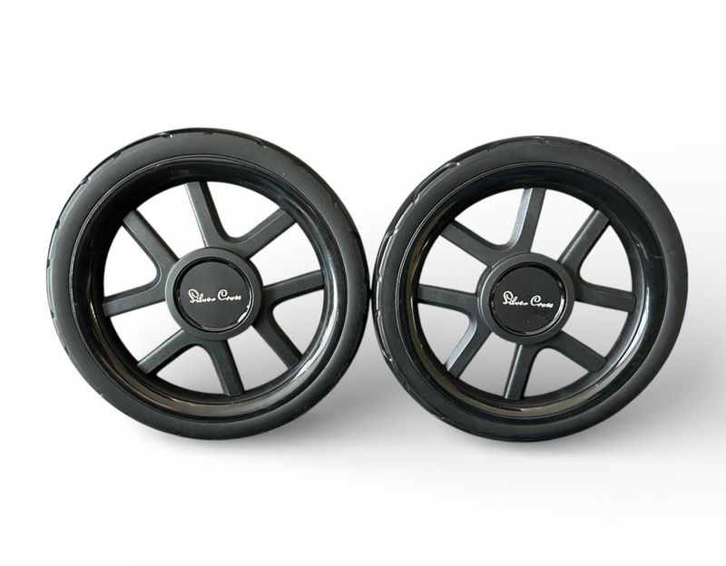 Silver Cross Reef 1 Rear Wheels X2 - Black Trim NEW