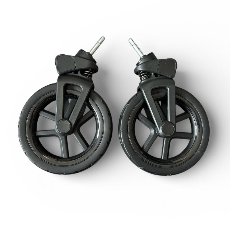 Silver Cross Reef 1 Front Wheels X2 - Black Trim NEW