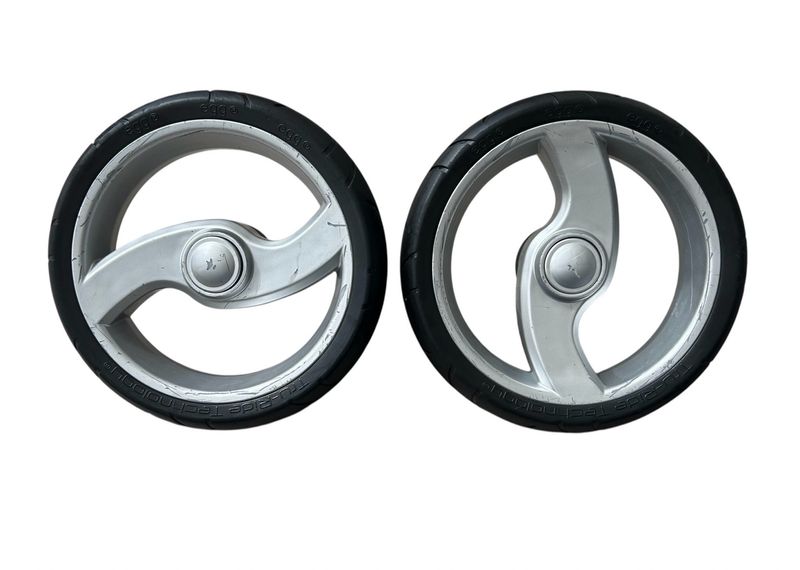 BabyStyle Egg 1 Rear Wheels X2 - Silver | Genuine Replacement Pushchair Wheels