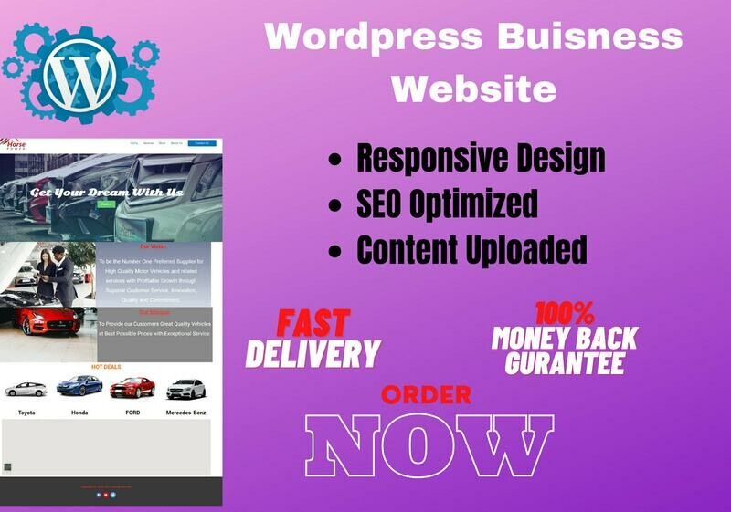 3 Pages Business website With home page, About us, Contact us pages