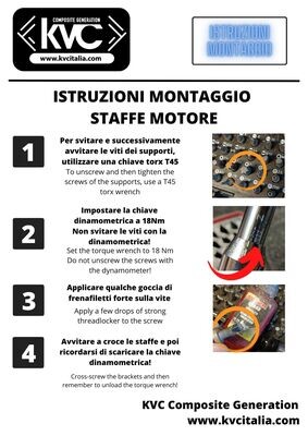 ISTRUZIONI MONTAGGIO STAFFE MOTORE