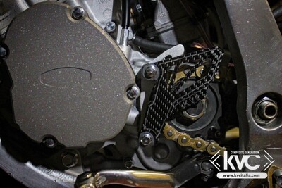 PARAPIGNONE IN CARBONIO FRESATO YAMAHA YZ  125 - FANTIC XE/XX 125
