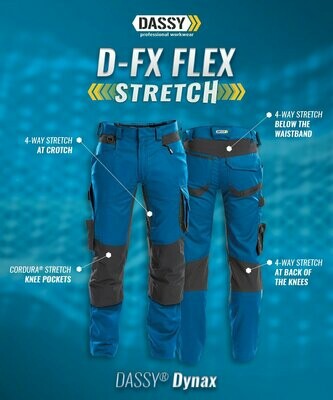Arbeitshose mit Stretch und Kniepolstertaschen DYNAX