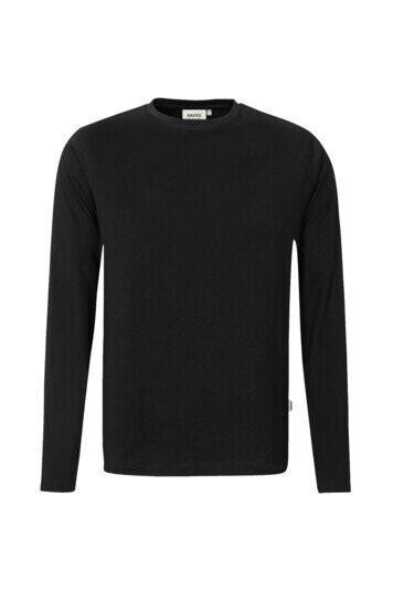 Herren Longsleeve Hakro Mikralinar, Farbe: schwarz