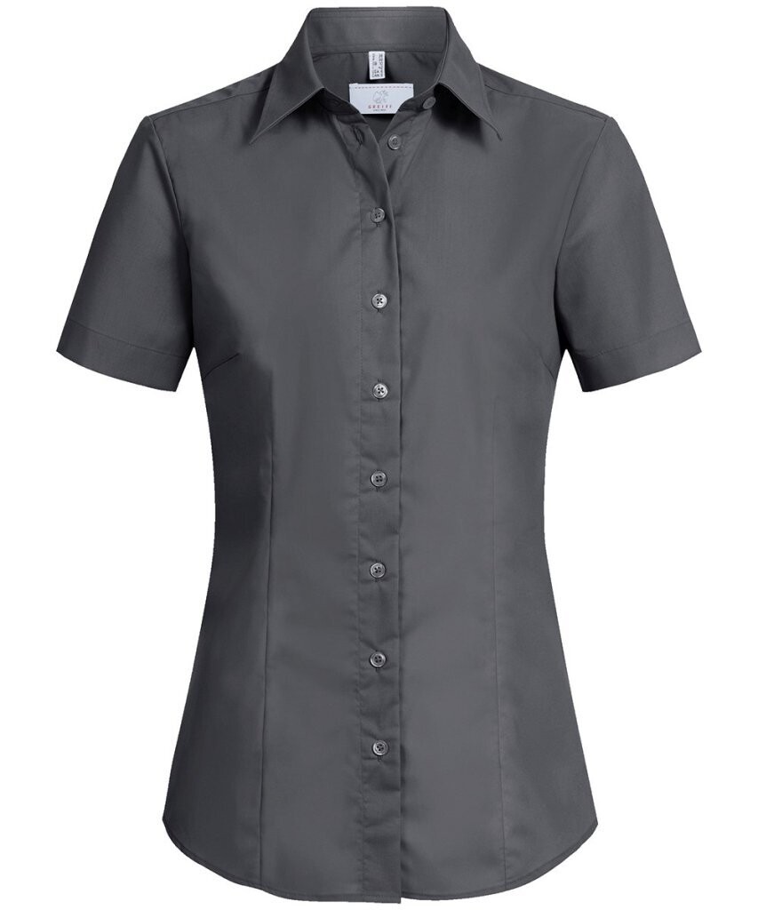 Damen-Bluse regular fit Kurzarm mit Stretch